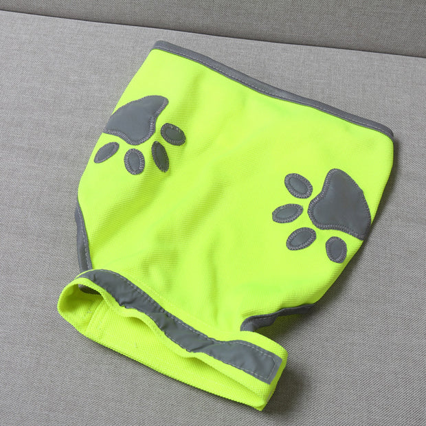 Pet vest fluorescent green reflective